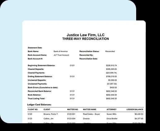 Trust accounting reports made easy