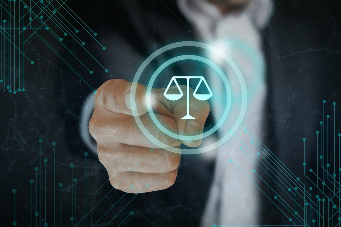 A lawyer utilizing digital tech